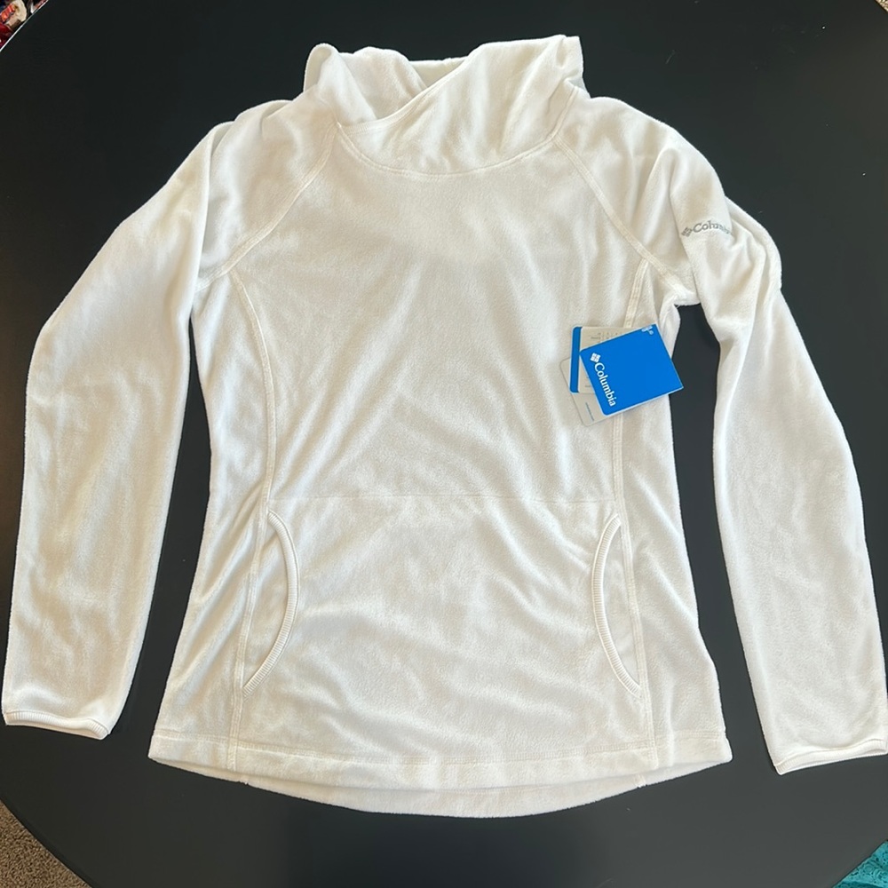 Columbia sportswear White Fleece hoodie, small